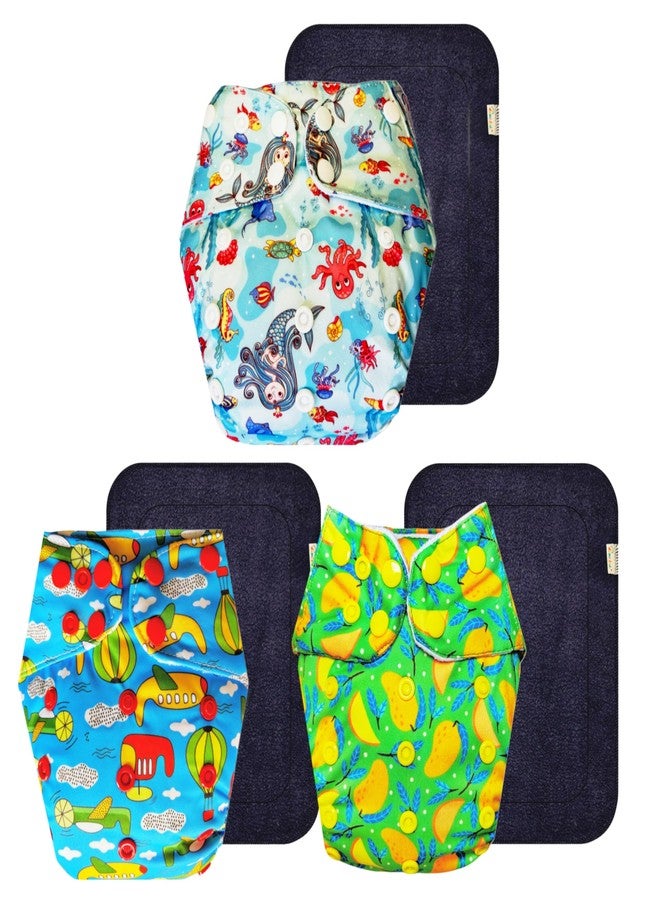 Dumbledo Premium Cloth Diaper with Black Insert (Pack of 3) | Snug Fit | Leakproof | Quick Dry | Trusted by Moms | 3 Months - 3 Years | Unisex Baby - Image 1
