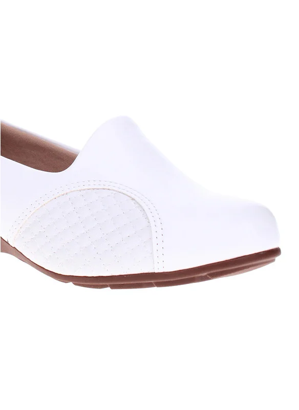 مودار Modare Ladies Low Heel Shoes White | Made In Brazil