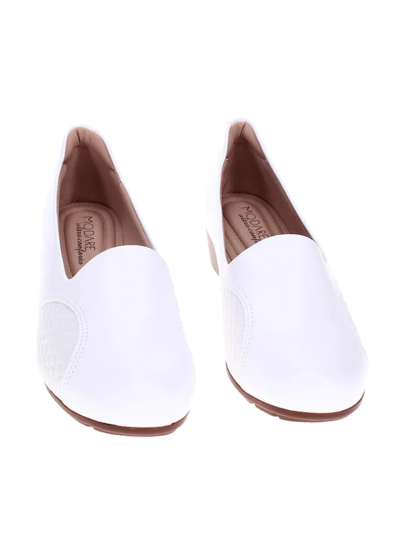 مودار Modare Ladies Low Heel Shoes White | Made In Brazil