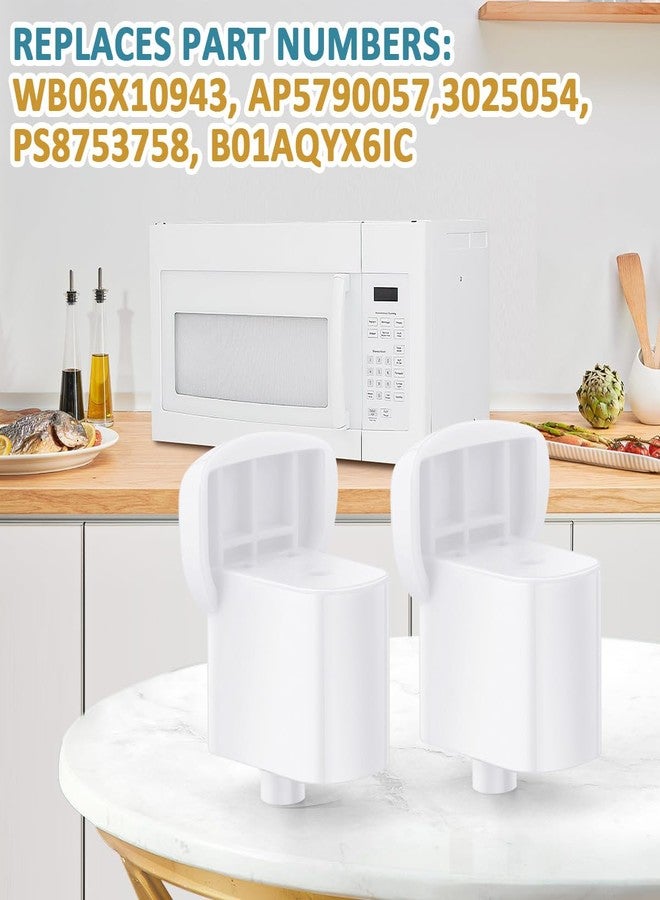 إيجلجو قطعة غيار EAGLEGGO WB06X10943، عبارة عن دعامة مقبض للميكروويف، مناسبة لأجهزة ميكروويف GE، بديلة للأرقام AP5790057 وPS8753758 و3025054 وEAP8753758 - لون أبيض - Image 5