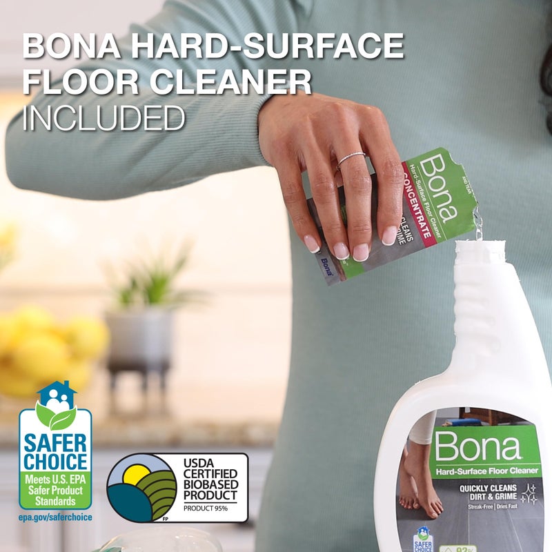 Bona Multi-Surface Floor Care Kit - Includes Microfiber Mop, Microfiber Cleaning Pad, Hardwood Floor Cleaning Solution, and Multi-Surface Floor Cleaning Solution - Kit for Hard Floors - Image 3
