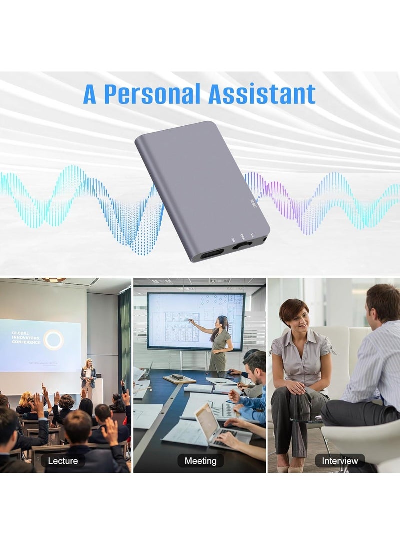 بوي مسجل صوت 128 جيجابايت، تسجيل لمدة 760 ساعة، تسجيل يتم التحكم فيه صوتيًا، تقليل الضوضاء الذكي، مسجل صوت قابل لإعادة الشحن مع التشغيل، مناسب للمحاضرات والاجتماعات (مغناطيسي) - Image 4