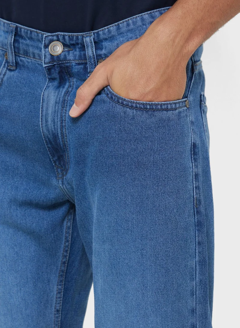 Seventy Five Mens Basic Baggy Jeans