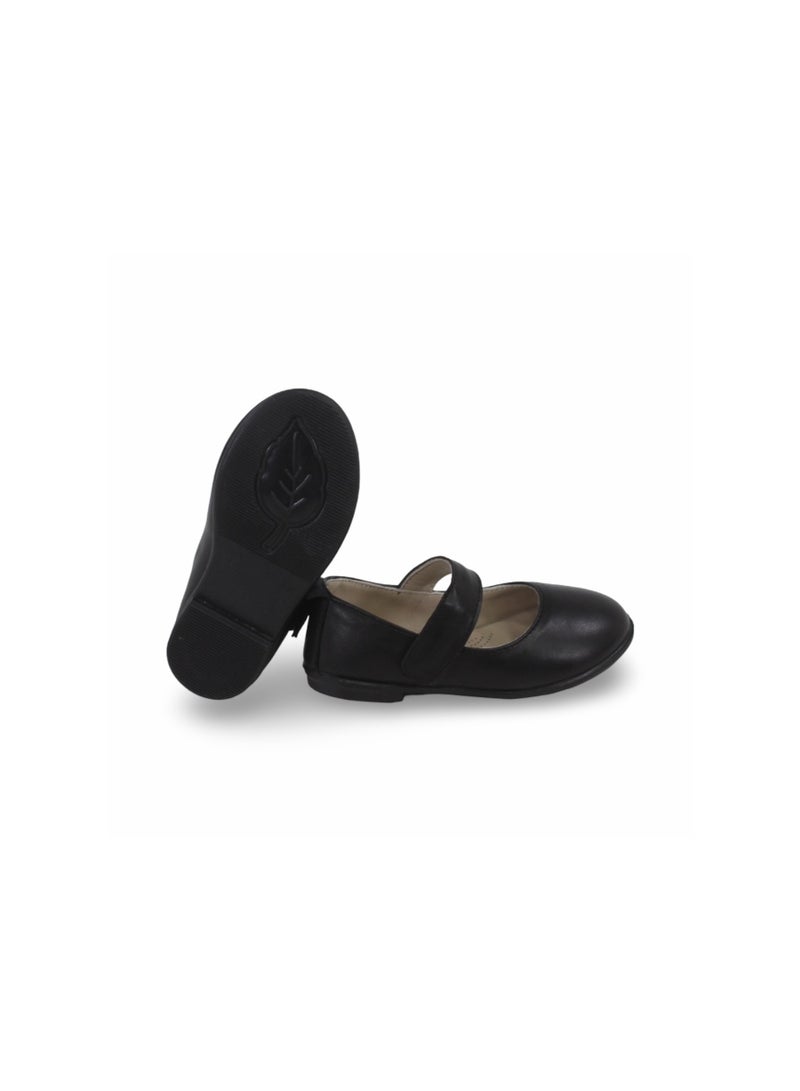 EASY Baby Girls Leather Ballerina – Matte Black - Image 3