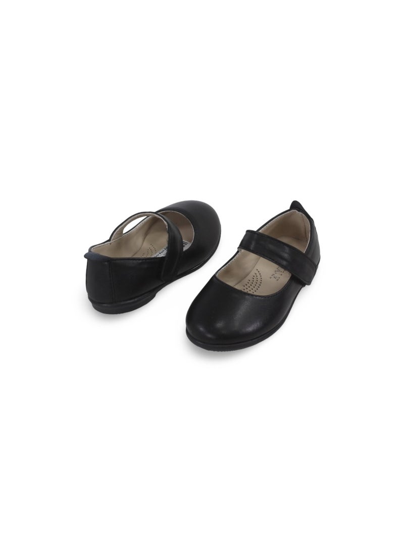 EASY Baby Girls Leather Ballerina – Matte Black - Image 2