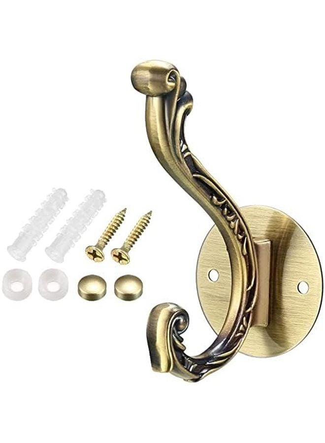 Green Bronze Zinc Alloy Wall Mounted Single Towel Hook Hanger With Screws - Image 3