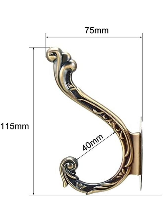 Green Bronze Zinc Alloy Wall Mounted Single Towel Hook Hanger With Screws - Image 2