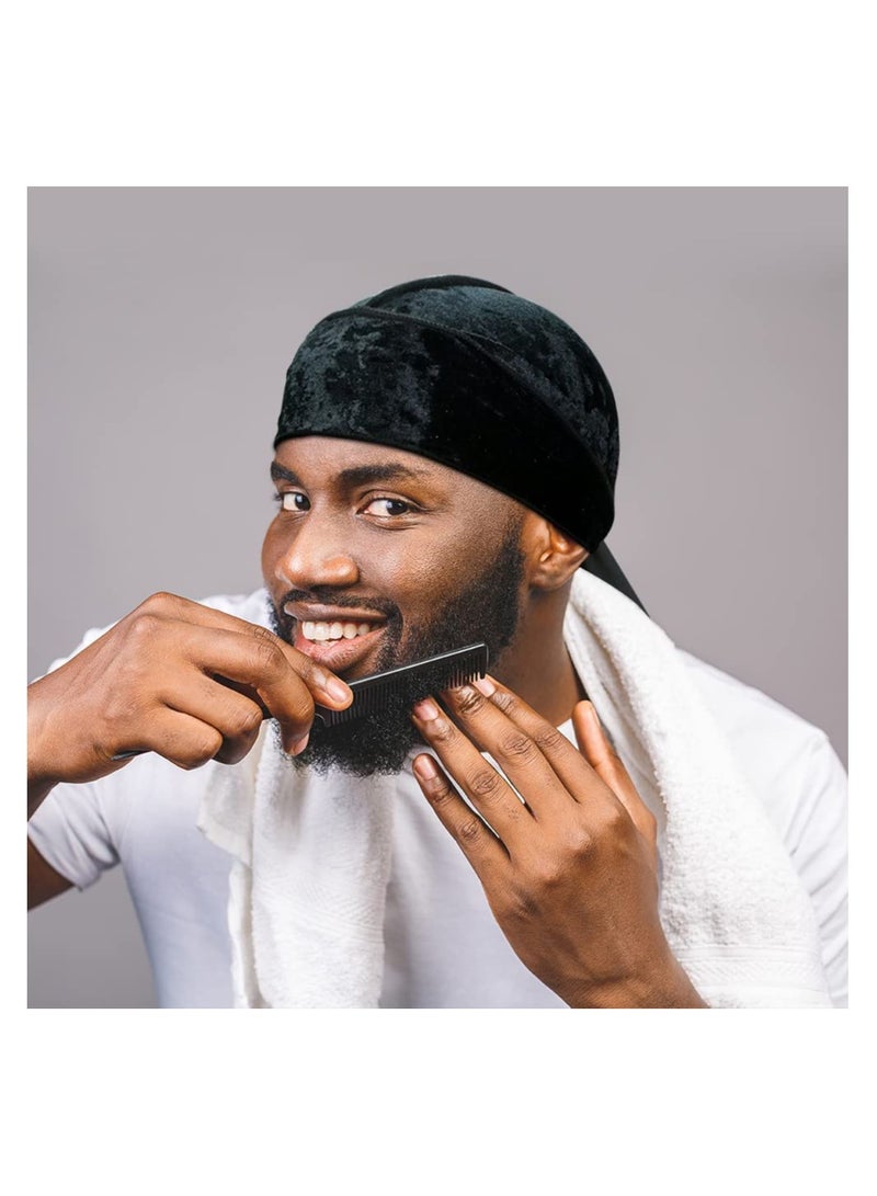 4 Pcs Silky Durags for 360 Waves Satin Doo Rag Durag Head Wraps with Extra Long Tail and Wide Straps for Men Women - Image 5