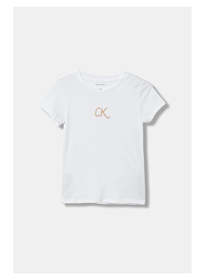 Calvin Klein Jeans Kids Glitter Crew Neck T-Shirt