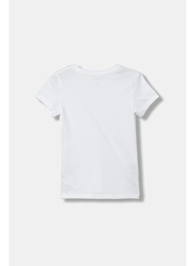 كالفن كلاين جينز تيشيرت أطفال بياقة دائرية مزين بالترتر - Image 2