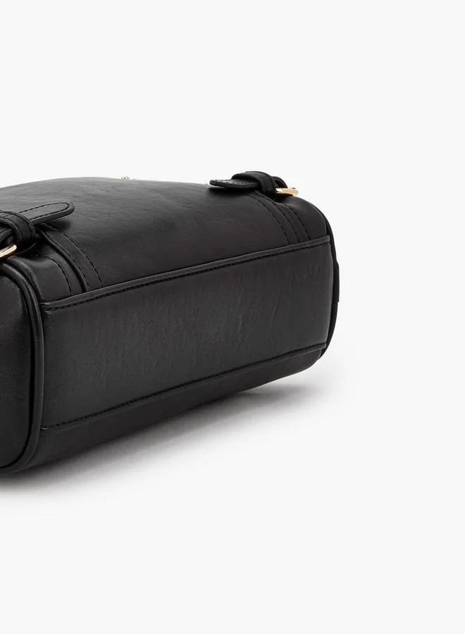 Celeste BLACK Solid Crossbody Bag With Zip Closure for Women | Best Price UAE