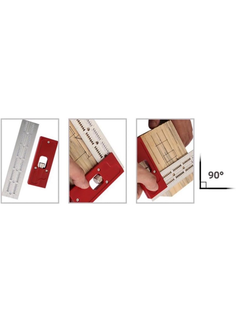 GGOOT Woodworking Aluminum Alloy Combination Calipers Woodworking Line Marking Adjustable Ruler Precision Hardware Tools Easy to Use  - Image 4
