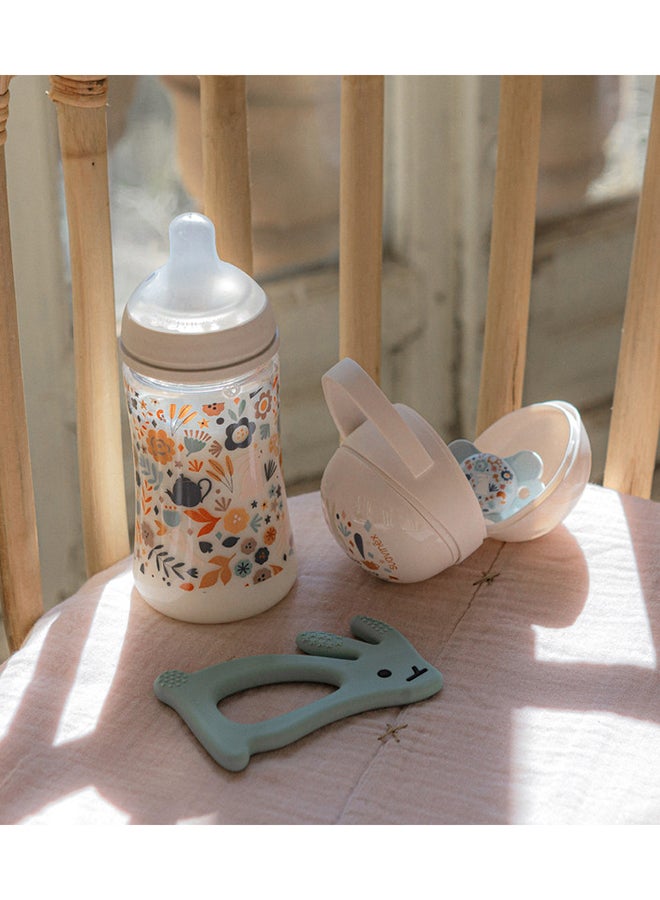 SUAVINEX Polyamide Baby Feeding Bottle With Medium Flow Physiological Nipple Teat, Mimics Natural Breastfeeding Experience, 3+ Months 270Ml - Blue - Image 5