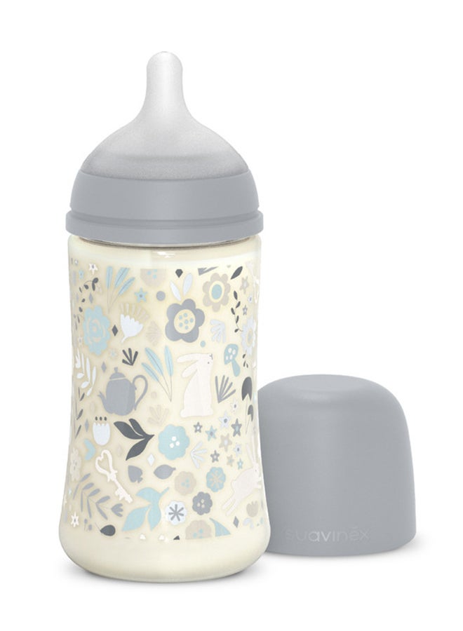 SUAVINEX Polyamide Baby Feeding Bottle With Medium Flow Physiological Nipple Teat, Mimics Natural Breastfeeding Experience, 3+ Months 270Ml - Blue - Image 1