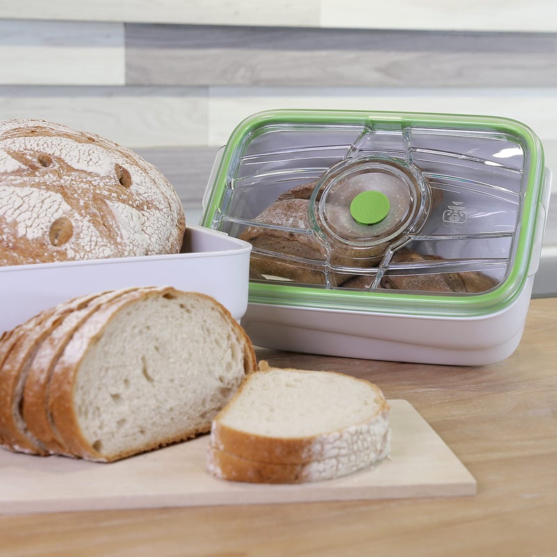 FOSA Extra Large Bread Box | 4L (135oz) Vacuum Sealed Bread Storage Container with Pump, Airtight Food Keeper for Homemade Bread & Baked Goods - Image 3