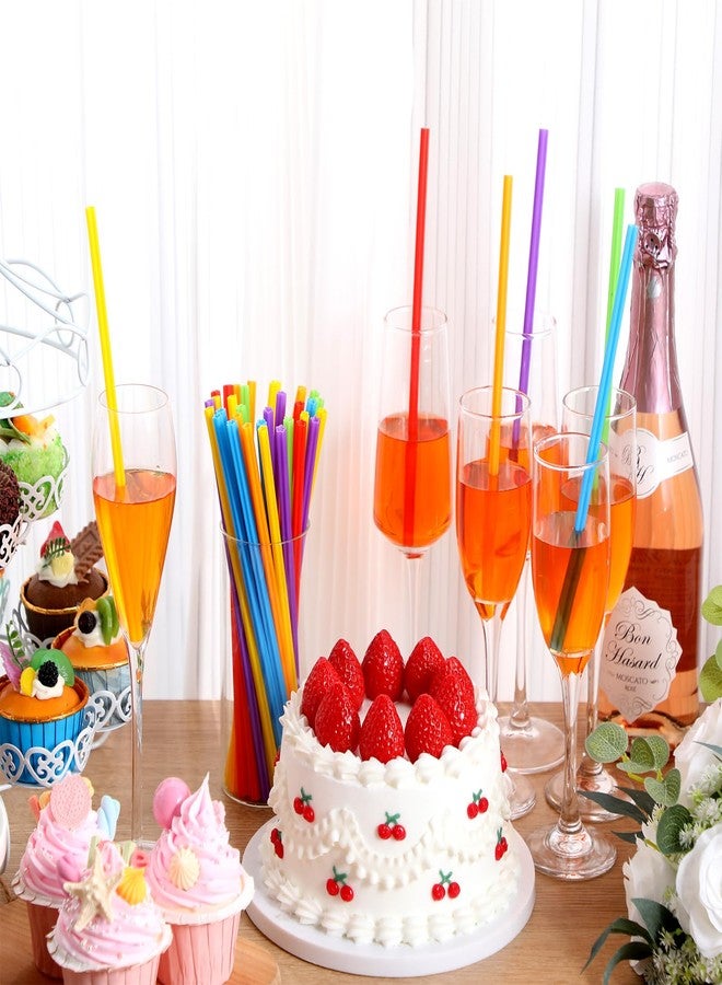 Potchen 60 Pcs Colorful Star Shaped Plastic Straws Disposable Drinking Cute Straw for Beverage Cocktail Birthday Party Baby Shower Wedding Decorations (Vivid Color) - Image 3