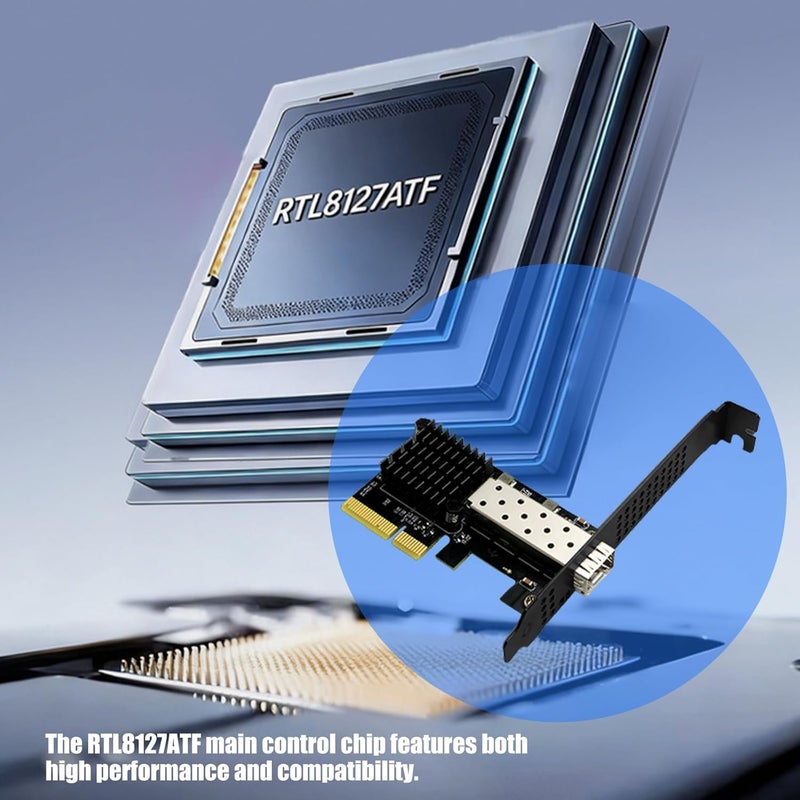 PCIe X 4 10G SFP+ Fiber Net Work Card with Single Port Industrial 10G Ethernet Link for Servers Workstations and Storage - Image 2