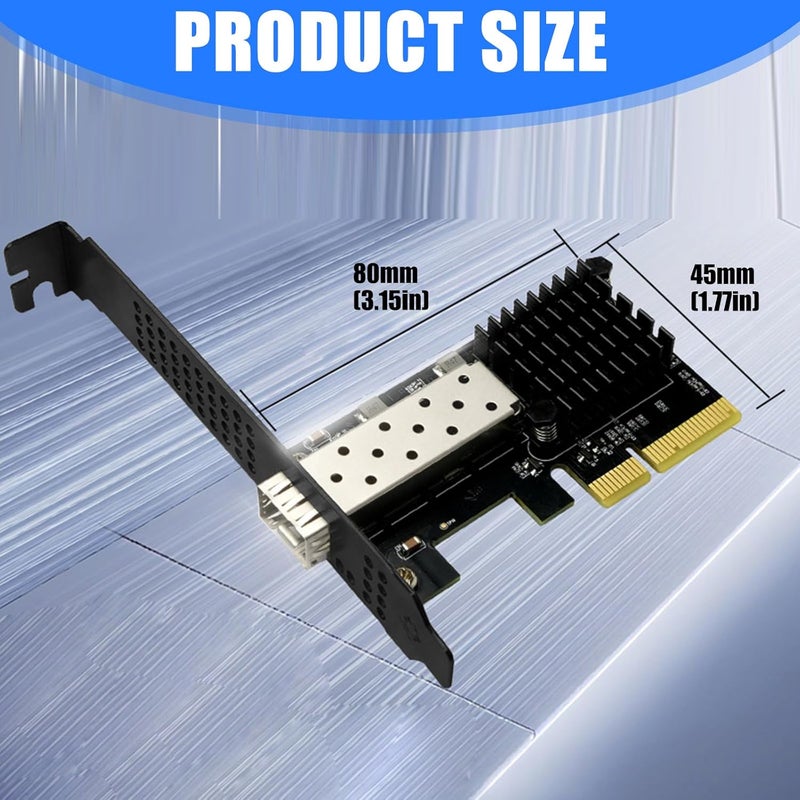 PCIe X 4 10G SFP+ Fiber Net Work Card with Single Port Industrial 10G Ethernet Link for Servers Workstations and Storage - Image 3