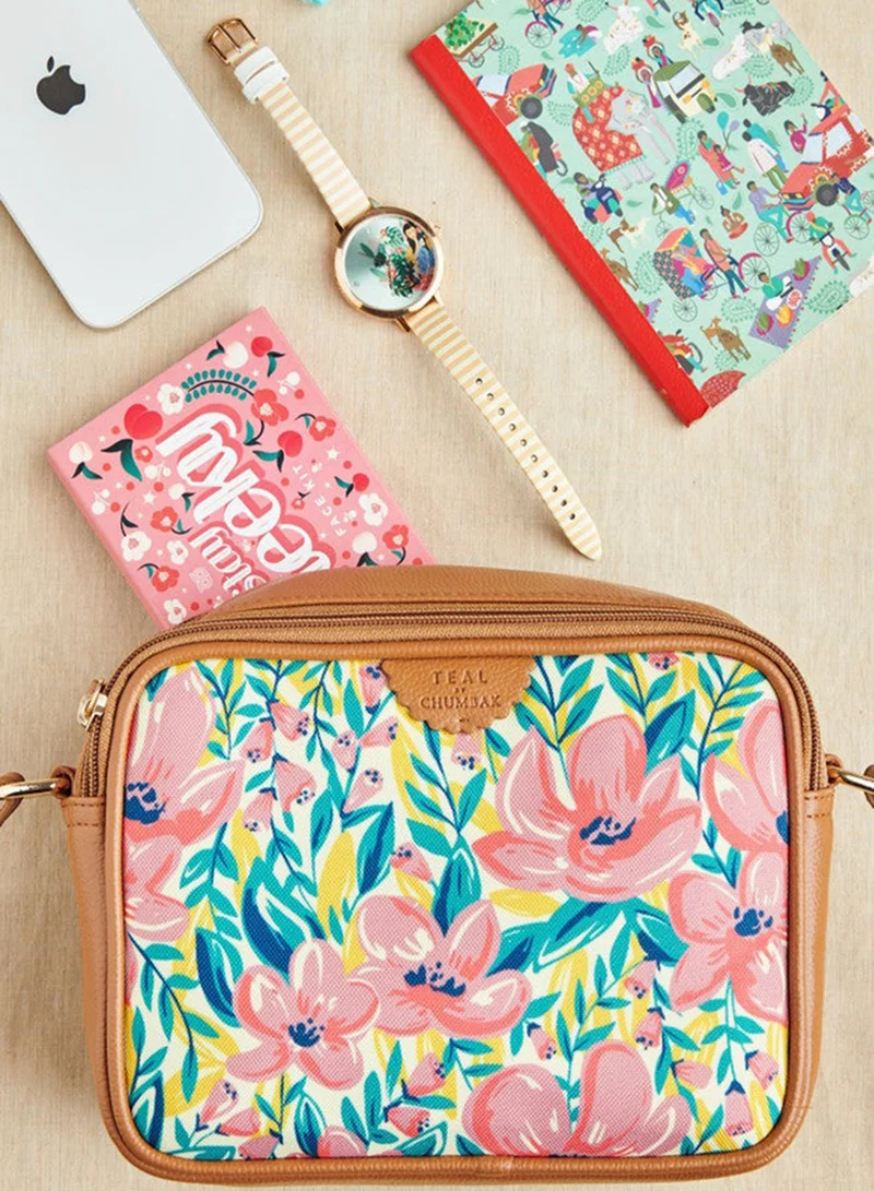Chumbak Teal By Chumbak Sunshine State Box Sling Bag
