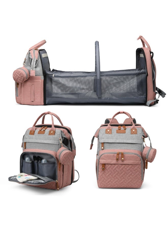 ASIV Baby Diaper Bag with Changing Pad – Waterproof, large-capacity diaper bag, perfect for moms and dads, with USB charging port and stroller straps. Baby shower gift. (RGB – likely refers to color options or lighting feature, please confirm) - Image 1
