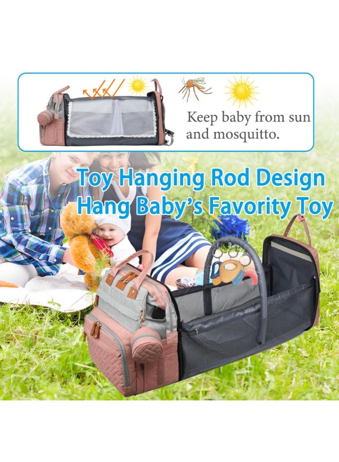 ASIV Baby Diaper Bag with Changing Pad – Waterproof, large-capacity diaper bag, perfect for moms and dads, with USB charging port and stroller straps. Baby shower gift. (RGB – likely refers to color options or lighting feature, please confirm) - Image 2