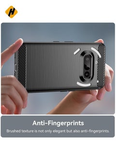 HuHa Protective Cover For Nothing Phone 3a Carbon Fiber Brushed Texture TPU Phone Case (Black)  - Image 5