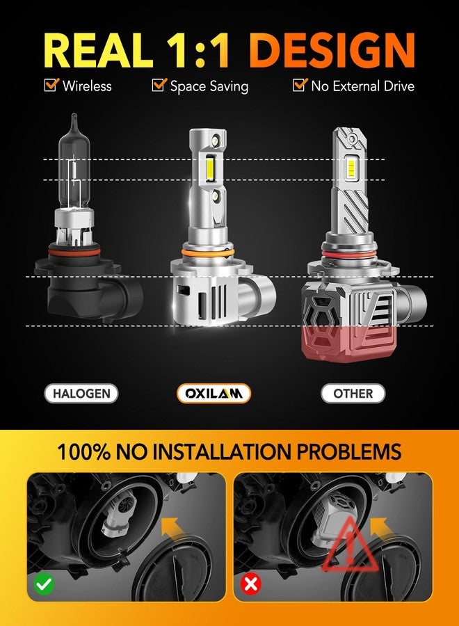 OXILAM 9005/HB3 LED Bulbs 40000LM 900% Ultra-Bright, 3 Min Quick Install, 20 Years Lifespan, No Flicker, 99% Compatibility - Image 3