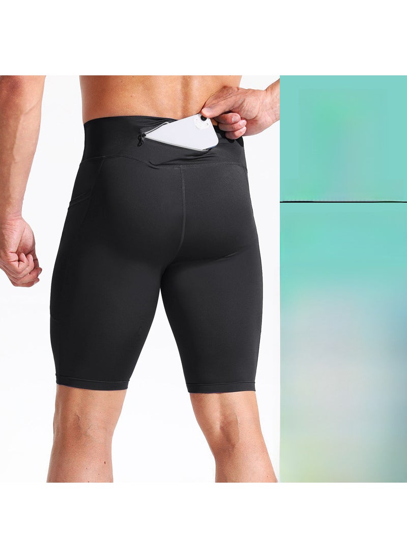 Generic - Mens Marathon Running Shorts Quick-Dry Reflective Black - Image 1