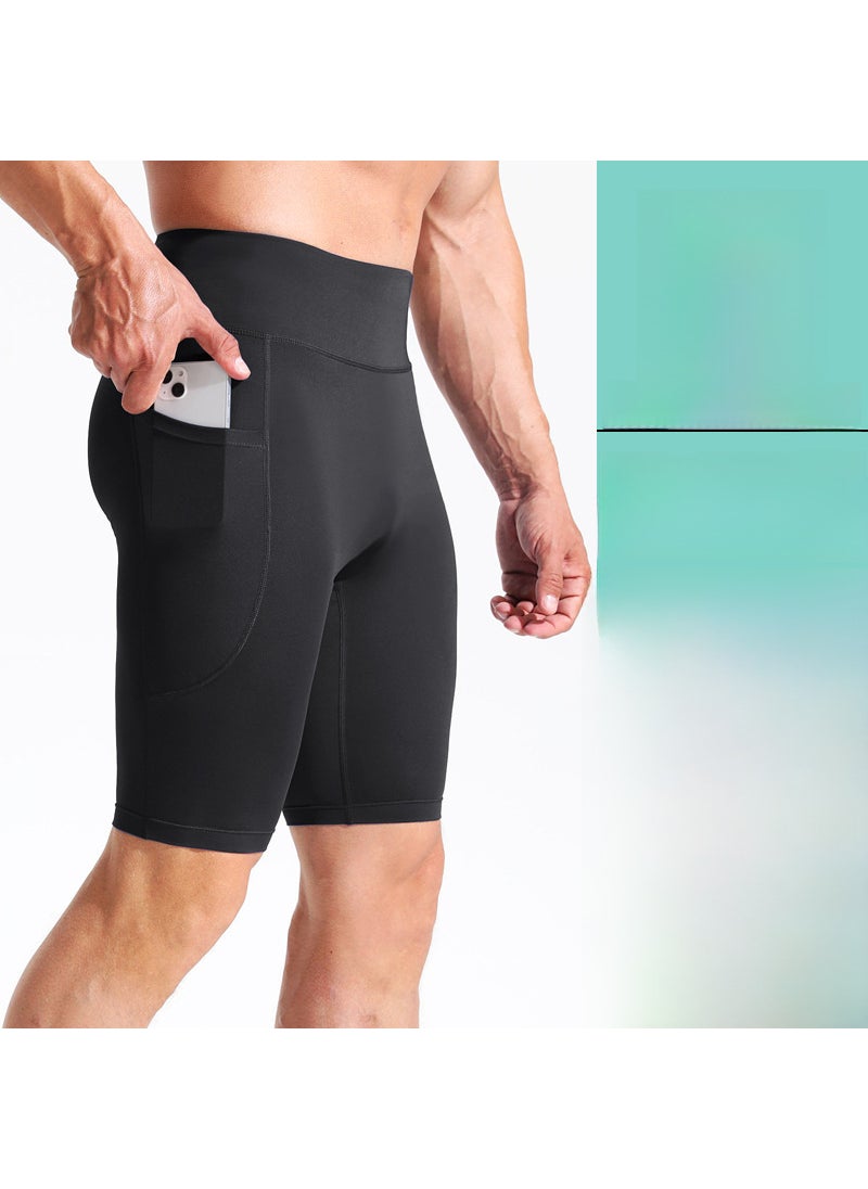 Generic - Mens Marathon Running Shorts Quick-Dry Reflective Black - Image 1