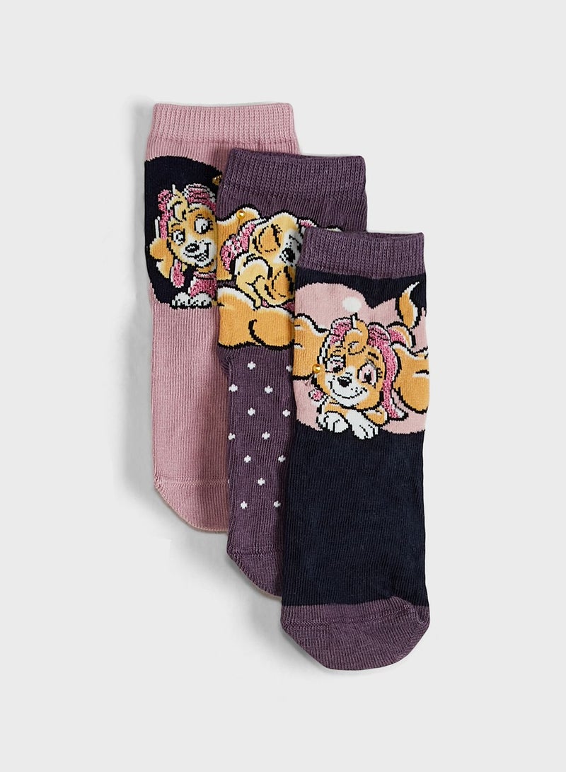 NAME IT Kids 3 Pack Paw Patrol Socks  - Image 1