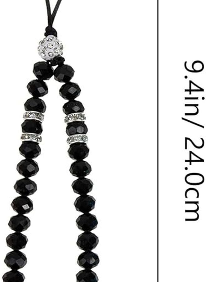 Crystal Glass Beads Phone Lanyard Strap Anti Lost Wristlet for Women Lightweight Design 5pcs - Image 3