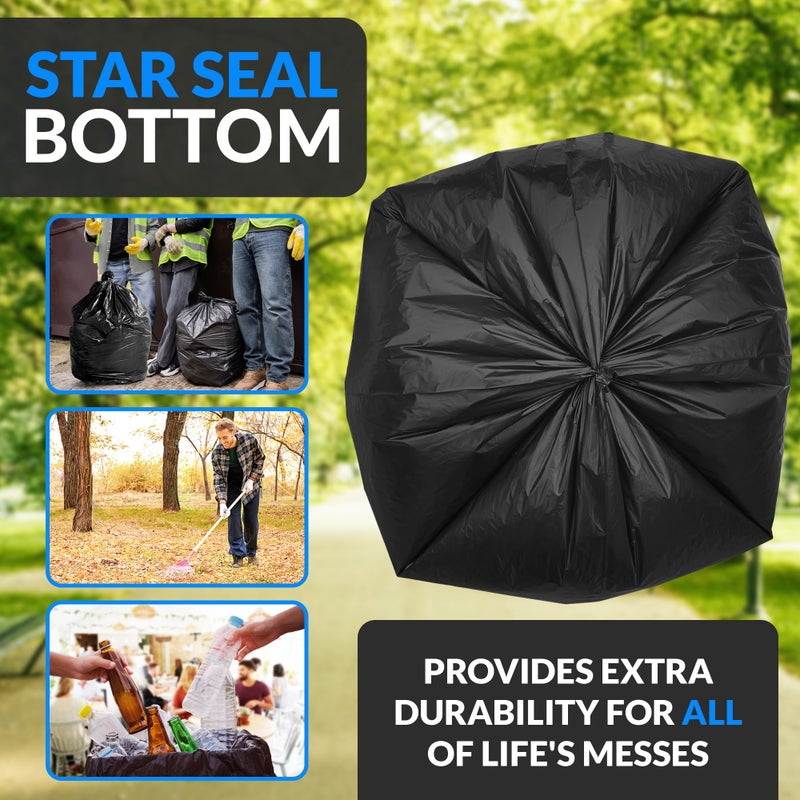 Reli. 40 to 45 Gallon Trash Bags Heavy Duty | 250 Trash Bags | Super Sizeable, Black, Garbage for Serious Cleanup - Image 3