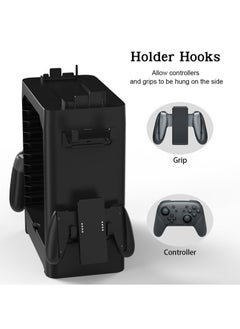 JYS Multi-Function Game Storage Tower, for Nintendo Switch/OLED/Lite,   ABS Game Card Stand Storage Stand, for Nintendo Switch Games Cards and Controller, Black  - Image 4