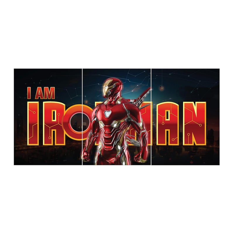 PAPERO Iron Man Wall Poster – A4 Size Split Panel Design | 300 GSM Art Paper | Superhero Wall Decor for Kids, Bedrooms, and Marvel Fans - Image 1