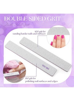 150 Pcs 100/180 Grit Nail Files Double Sides Washable Nail Files Emery Boards Nail Files For Acrylic Nails Natural Nails Square Manicure Tools For Home Business Salon - pzsku/Z43724124ACDEE98F230CZ/45/_/1730894539/85baacd4-80c1-4f9f-a9e2-3dbd98749d9c