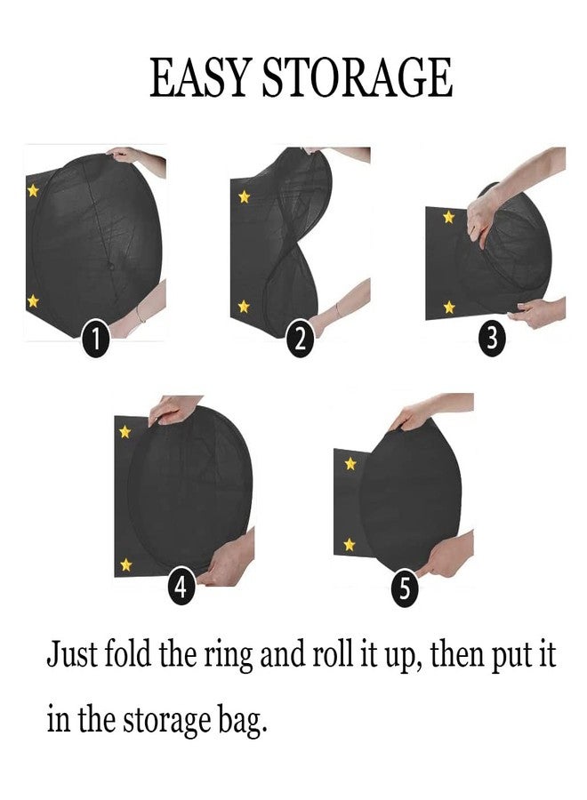 NYDECOR ناموسية NYDECOR، ستائر سرير على شكل قبة مزينة بنجوم، خيام سرير أميرة معلقة، ديكور غرفة أطفال للبنات والأولاد، ركن قراءة، أسود - Image 4