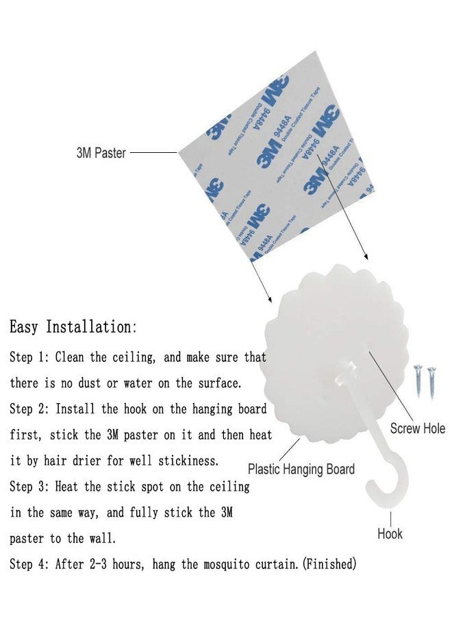 NYDECOR ناموسية NYDECOR، ستائر سرير على شكل قبة مزينة بنجوم، خيام سرير أميرة معلقة، ديكور غرفة أطفال للبنات والأولاد، ركن قراءة، أسود - Image 5