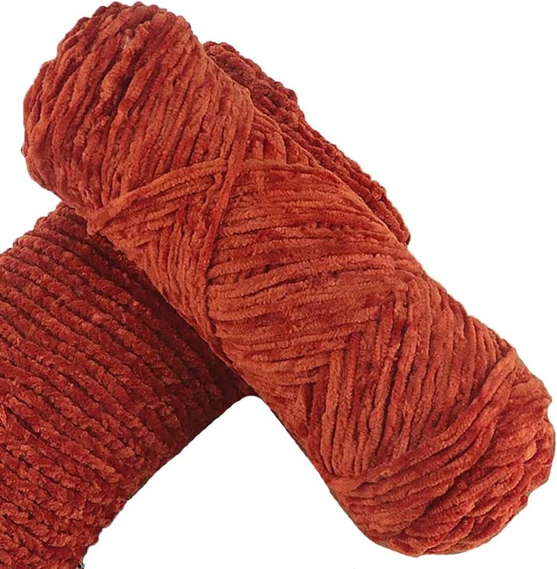 PRANSUNITA Softee Chunky Super Bulky Knitting Acrylic Yarn for Hand DIY Bag Blanket Cushion Crocheting Projects 100 GMS (Copper) - Image 1