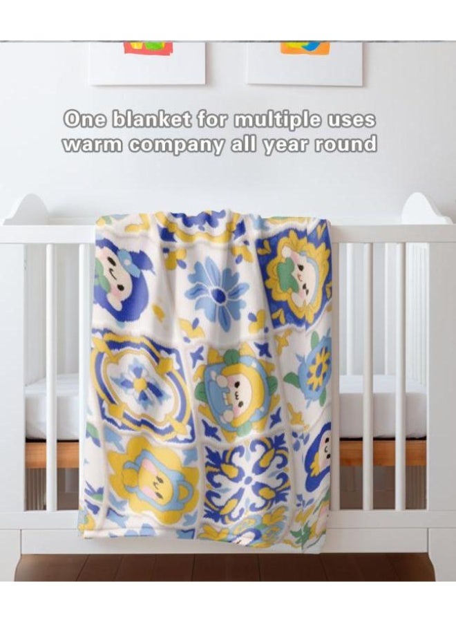 عام بطانية رقيقة من الفانيلا الكرتونية للأطفال والرضع (دافئة ومريحة، ومناسبة للنوم والألعاب) 70 سم * 100 سم - Image 4