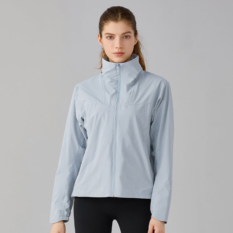 Autumn Winter Windproof Softshell Jacket Womens Sportswear DAW010 Cloud Blue - Image 1