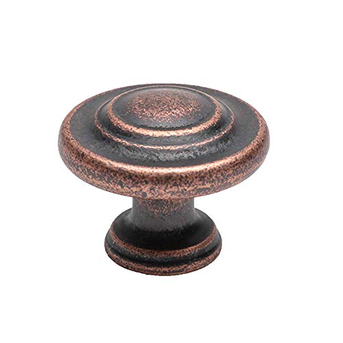 HARPOON Hardware Cabinet Drawer Knob 1-1/4‘’ Inch,Straight Top Ring Cabinet Drawer Round Pulls,10- Pack Antique Copper - Image 1