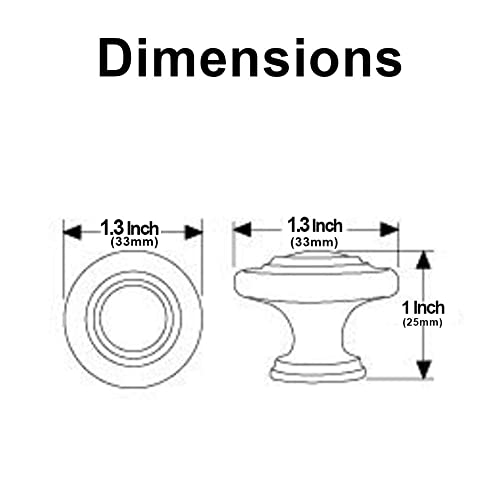 HARPOON Hardware Cabinet Drawer Knob 1-1/4‘’ Inch,Straight Top Ring Cabinet Drawer Round Pulls,10- Pack Antique Copper - Image 4