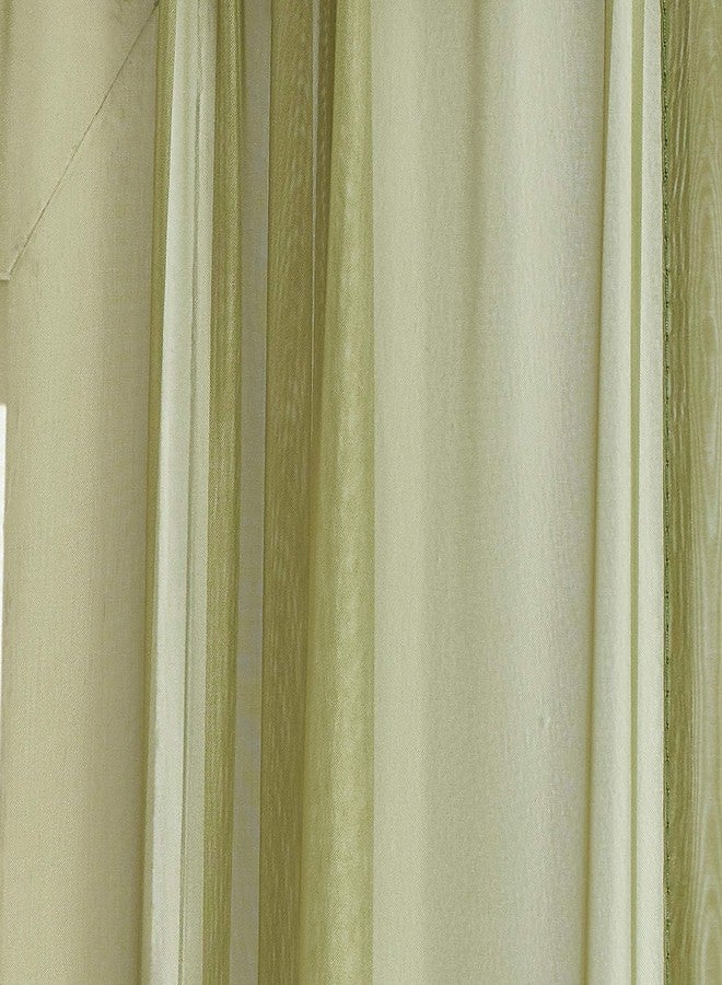 LinenZone Sage Green Window Scarf Valance in 144 Inch Size. Use Window Scarves as Canopy Bed or Backdrop Curtains, Curtain Scarf, or Sheer Fabric for Draping. (Amazing 55 x 144, Sage) - Image 2