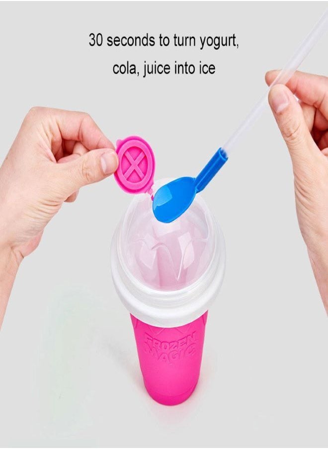 Generic - Magic Slushy Maker Squeeze Cup Slushie Maker, Homemade Milk Shake Maker Cooling Cup Squee DIY it for Everyone (Blue) - Image 1