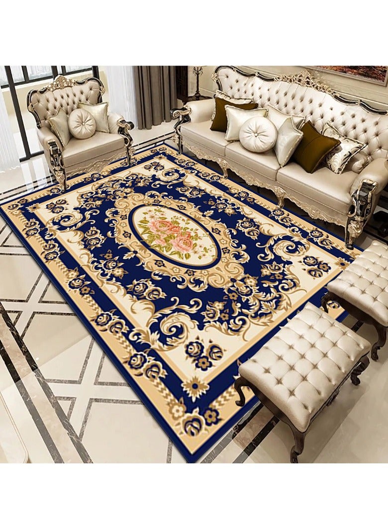 Loquat Polyester Fiber Rectangular Modern European Style Carpet - Image 1