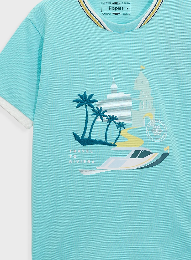 Ripples Boys Half Sleeves T-shirts