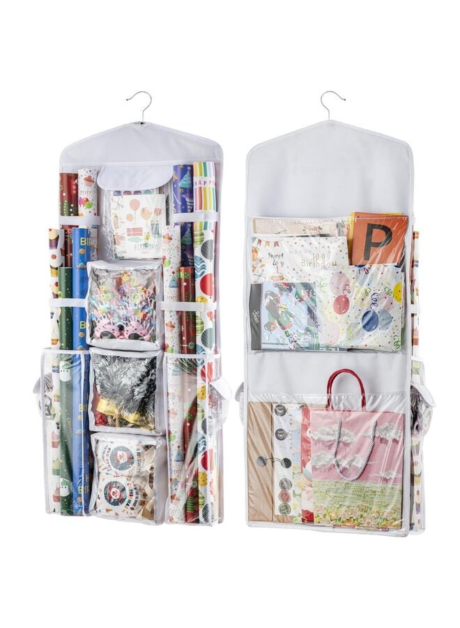 Wrapping Paper Storage, Wrap Organizer Holder Double-Sided Hanging Bag Storage Organizer(Black),41 16inch - Image 1