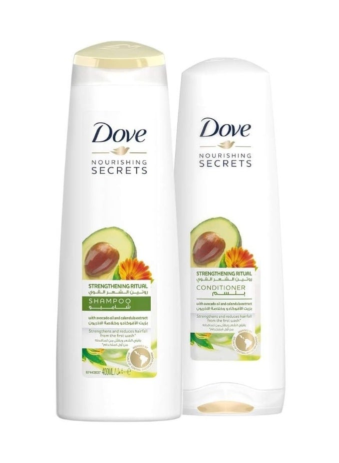 دوف شامبو معزز بزيت الافوكادو من دوف، 400 مل + بلسم دوف 320 مل - Image 1