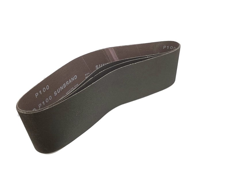 Sungold Abrasives 35168 120 Grit Premium Industrial X-Weight أحزمة صنفرة أكسيد الألومنيوم 6 بوصة × 48 بوصة (عبوة من 3) - Image 1