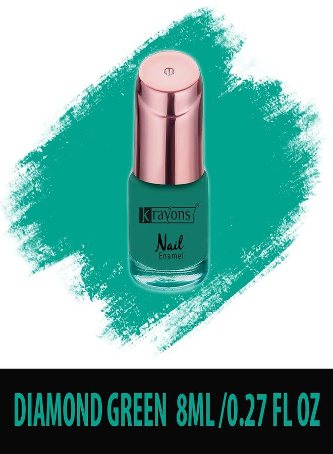 Krayons Crazy Gel Nail Enamel, Waterproof, Longlasting, Diamond Green, Neon Green, Black Shadow, 8ml Each, Combo (Pack of 3) - Image 2